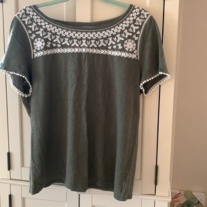 Talbots green cotton tee Sz. Lp